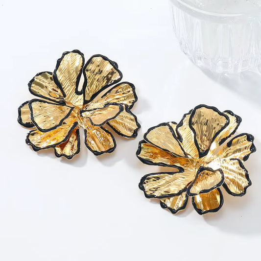 Metallic Flower Earrings